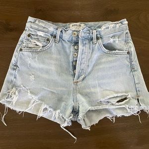 Agolde high waisted denim shorts